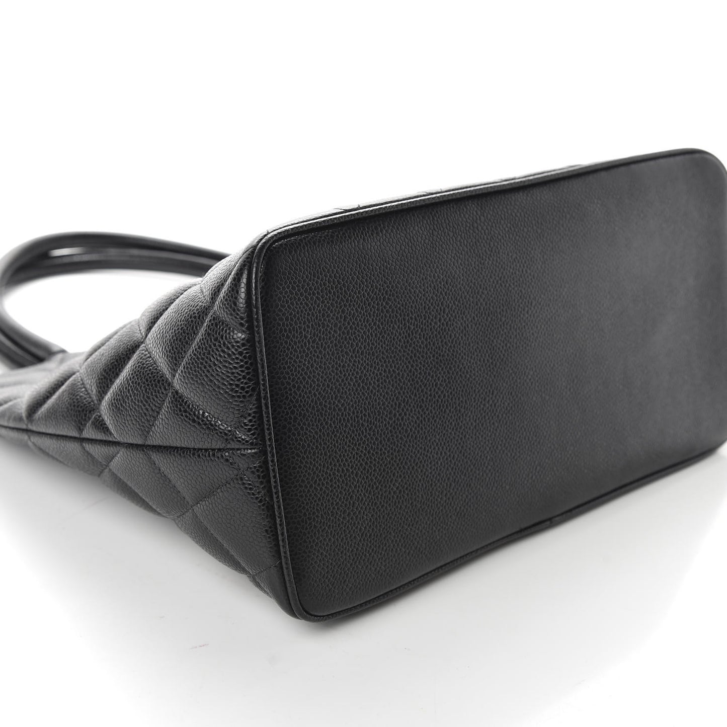 Caviar Quilted Medallion Tote Black