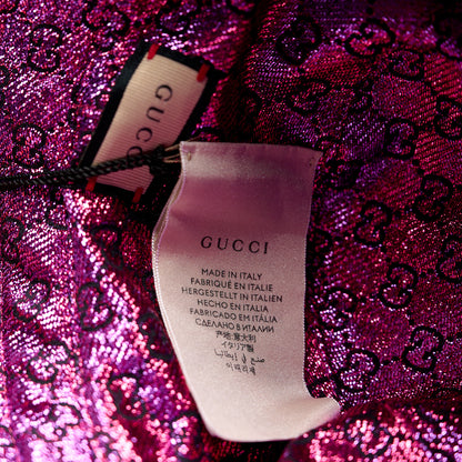 Gucci Canvas Lame GG Monogram Reversible Bucket Hat S Fuxia Pink 10 of 10