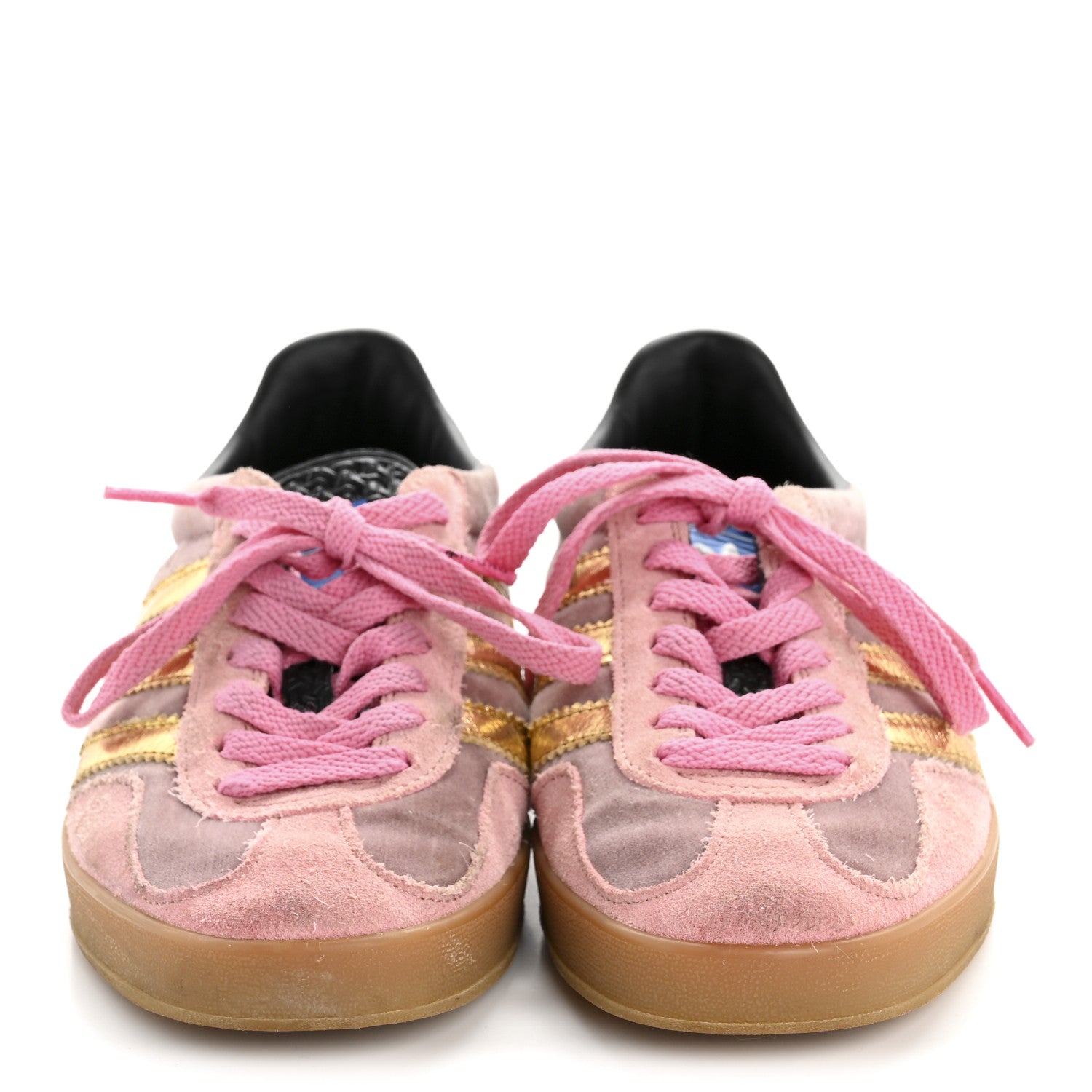 Gucci X ADIDAS Softy Velvet Suede Madeira Demetra Womens Gazelle Sneakers 4.5 Pink Gold 3 of 10
