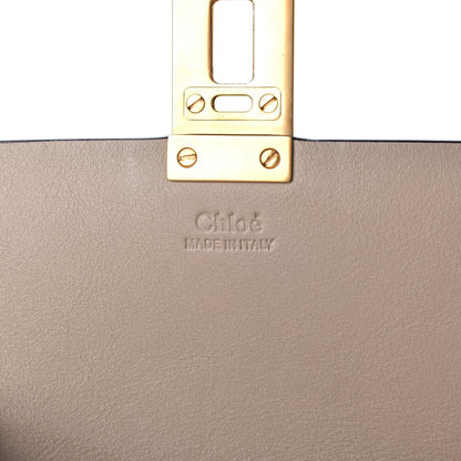 Chloe Suede Calfskin Striped Patchwork Drew Shoulder Bag Grey Multicolor 6 of 7