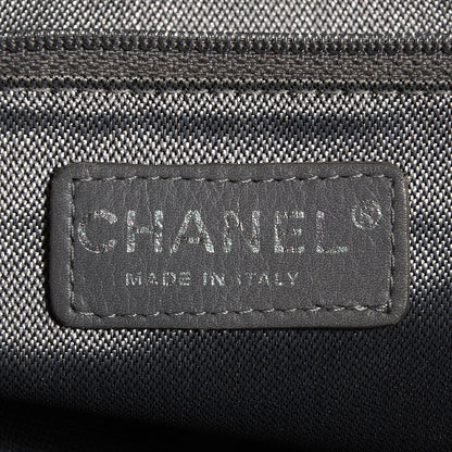 Chanel Lambskin Vertical Quilted Large Mademoiselle Tote Black 6 of 7