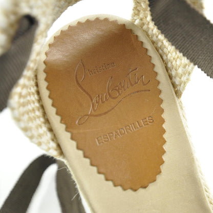 Christian Louboutin Leopard Print Pony Hair Carino Plato 120 Espadrille Wedges 37 7 of 7