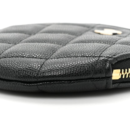 Chanel Caviar Quilted Round Clip On Coin Purse Black 8 of 10