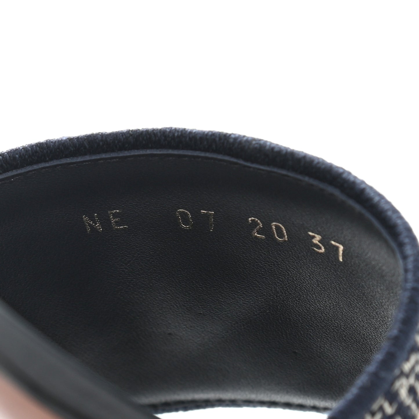 Canvas Embroidered Dway Mules Slide Sandals 37 Deep Blue