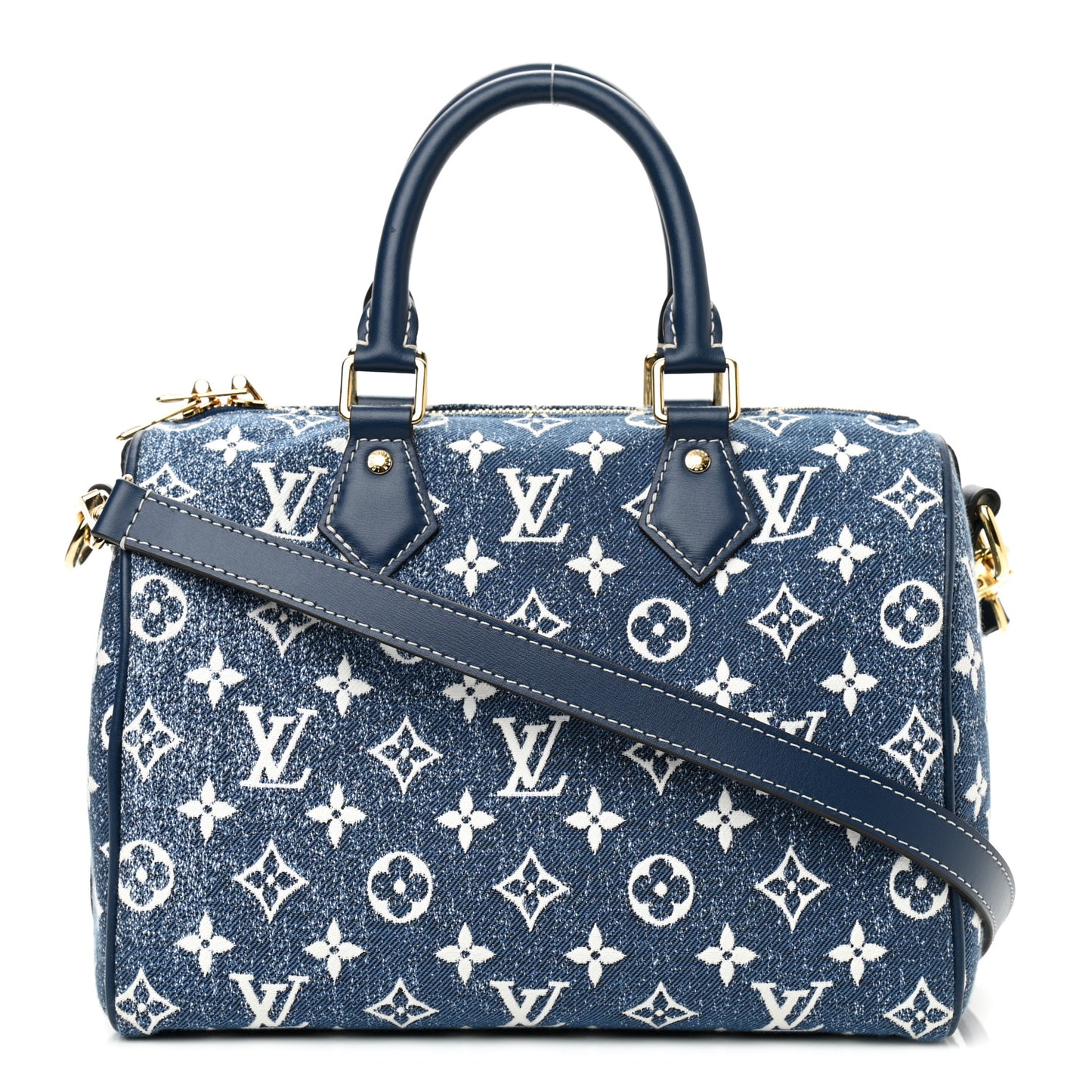 Monogram Jacquard Denim Speedy Bandouliere 25 Bleu