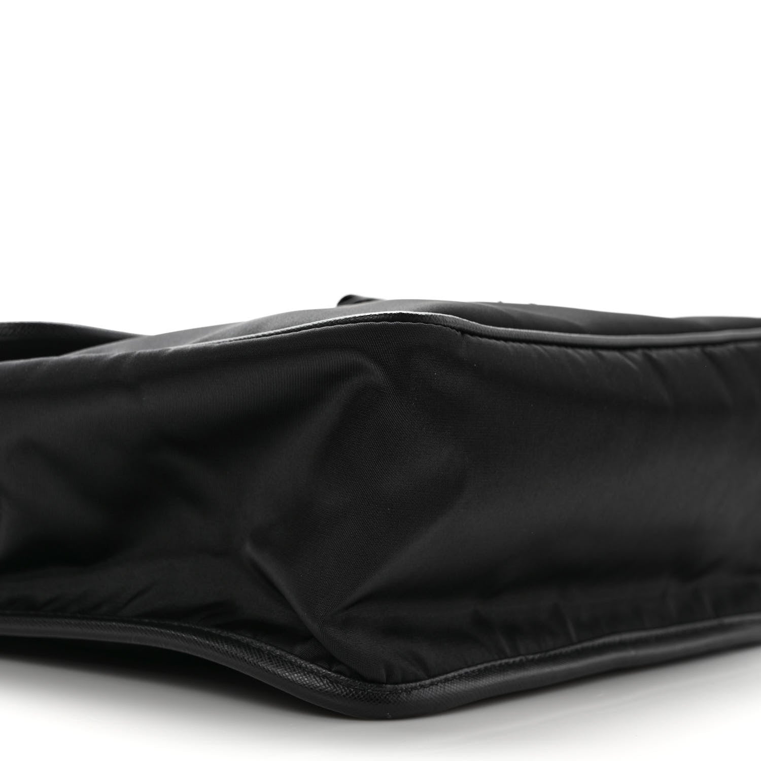 Prada Tessuto Nylon Saffiano Logo Messenger Bag Black 6 of 7