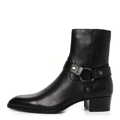 Saint Laurent Calfskin Mens Wyatt Marrakesh Harness Ankle Boots 43 Black 1 of 10