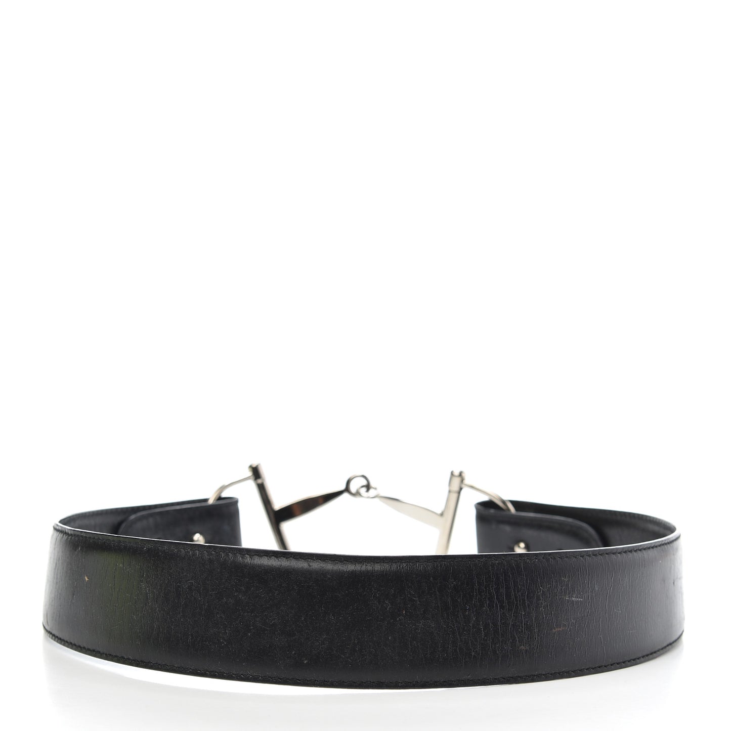 Calfskin Horsebit Selleria Belt 75 30 Black