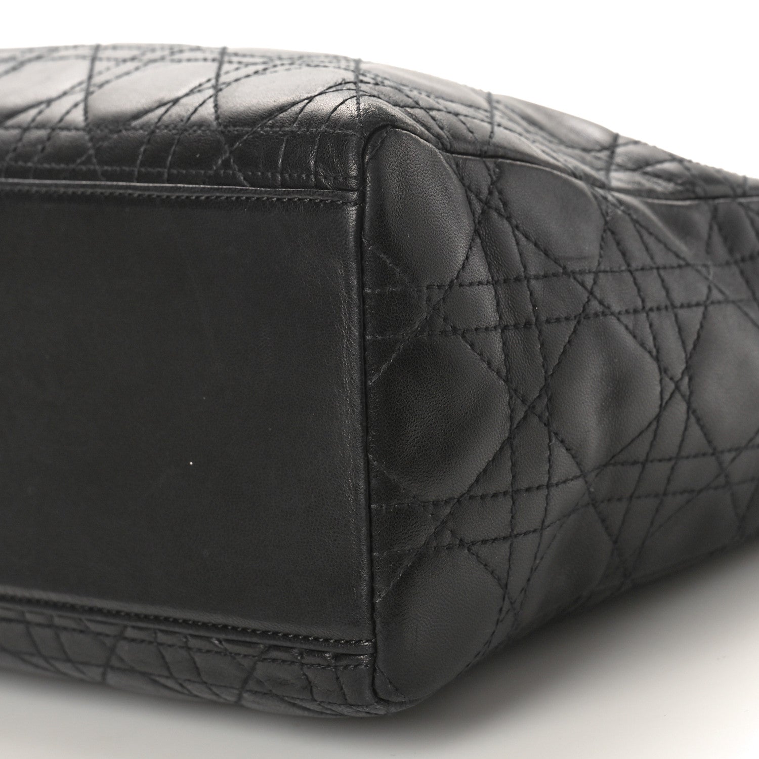 Christian Dior Lambskin Cannage Medium Lady Dior Black 11 of 13