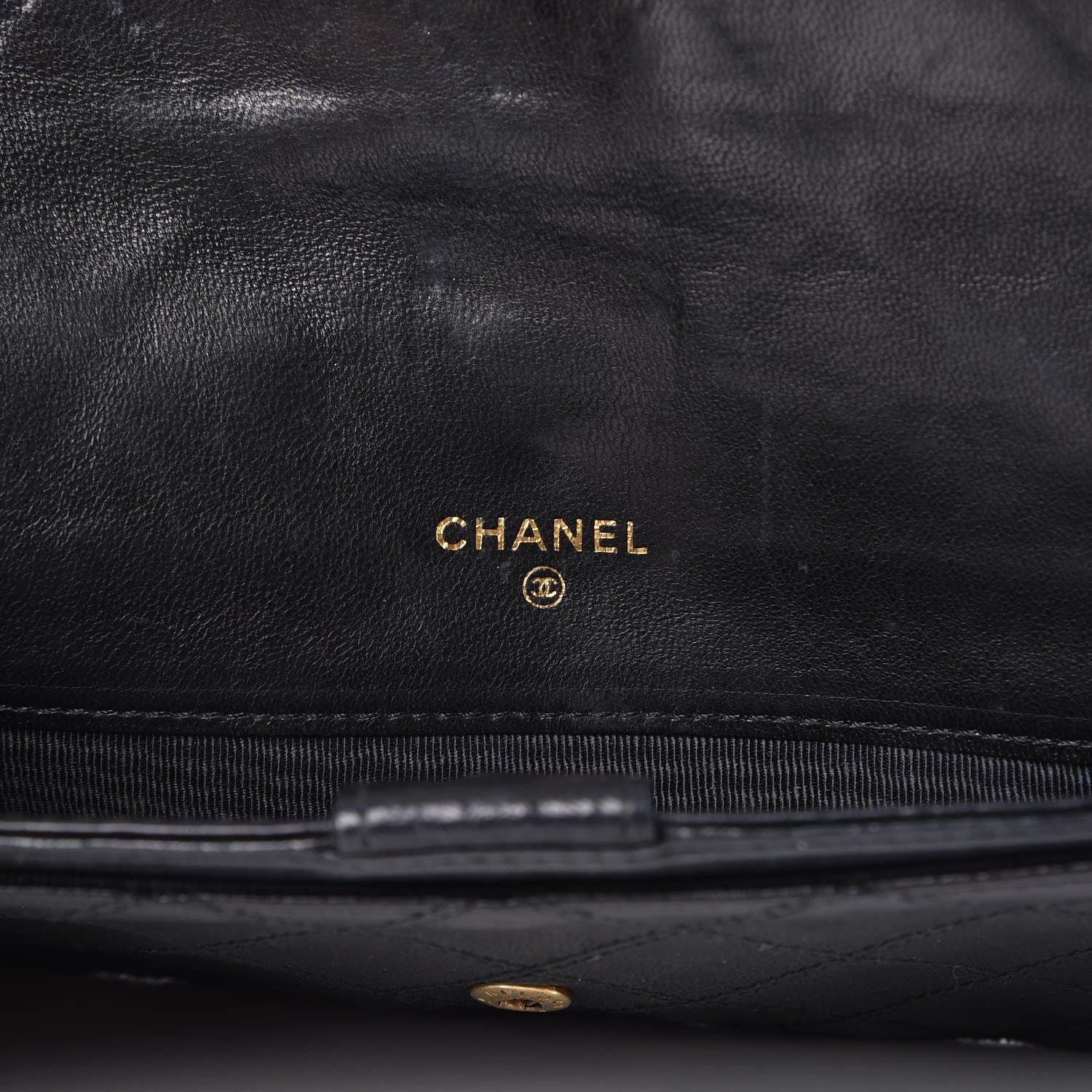 Chanel Lambskin Diamond Stitched Envelope Long Flap Wallet Black 6 of 13
