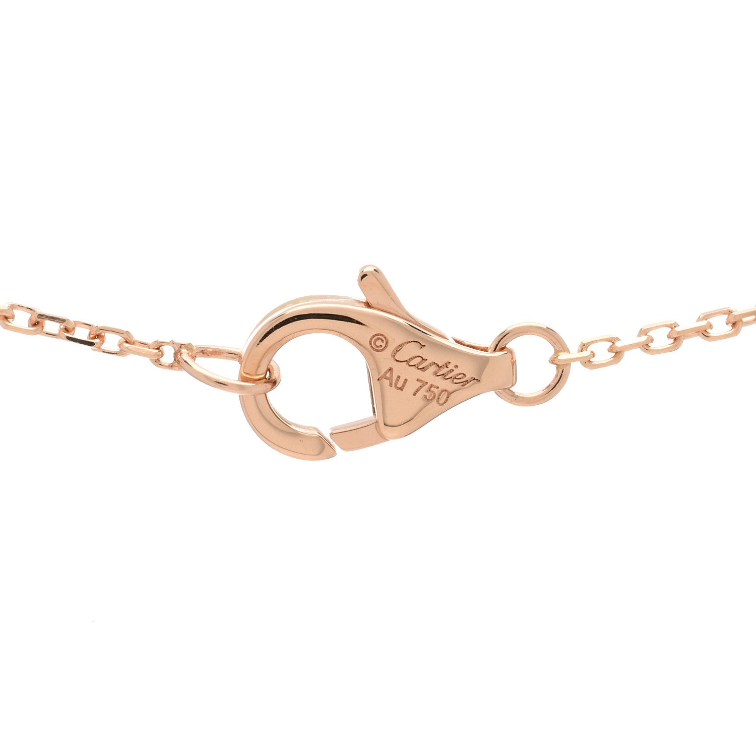 Cartier 18K Pink Gold Diamond Carnelian XS Amulette Pendant Necklace 4 of 5