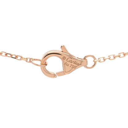 Cartier 18K Pink Gold Diamond Carnelian XS Amulette Pendant Necklace 4 of 5