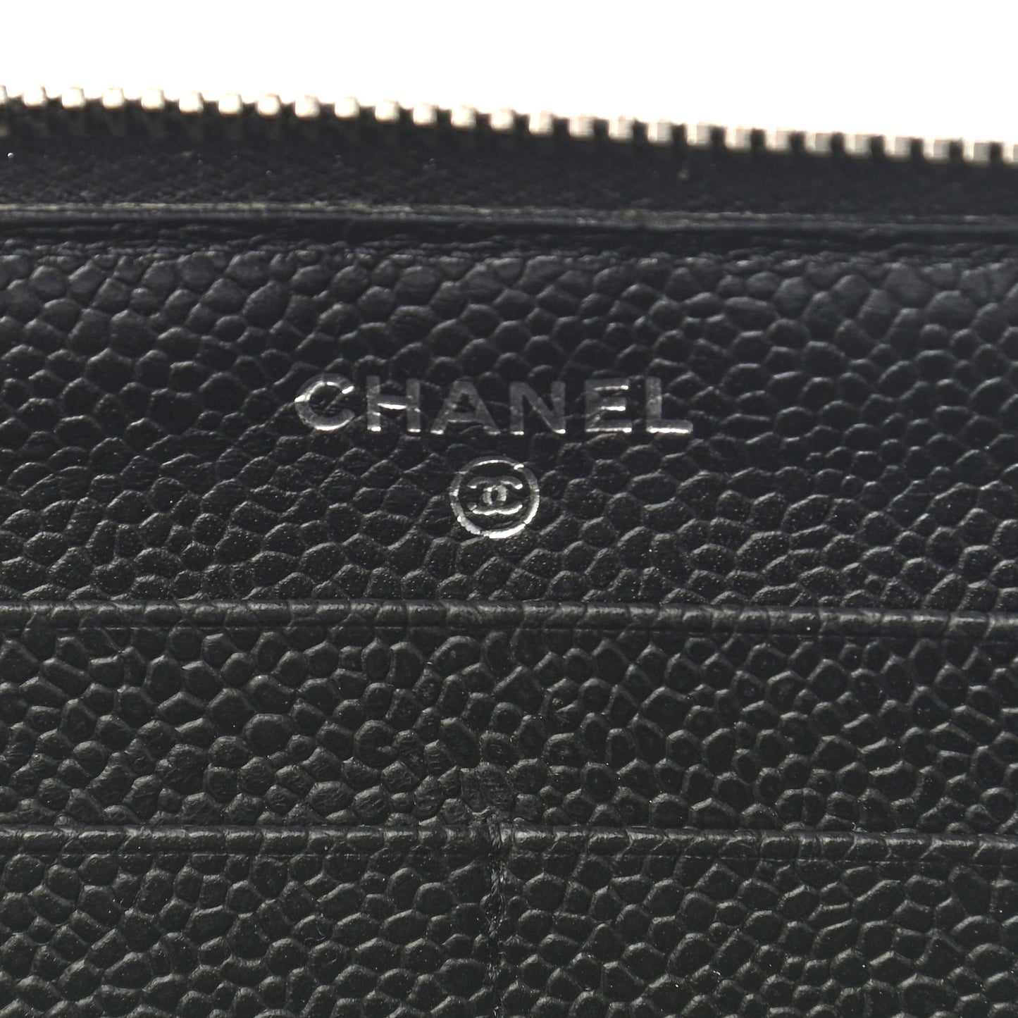 Caviar Quilted Large Gusset Zip Around Wallet Black
