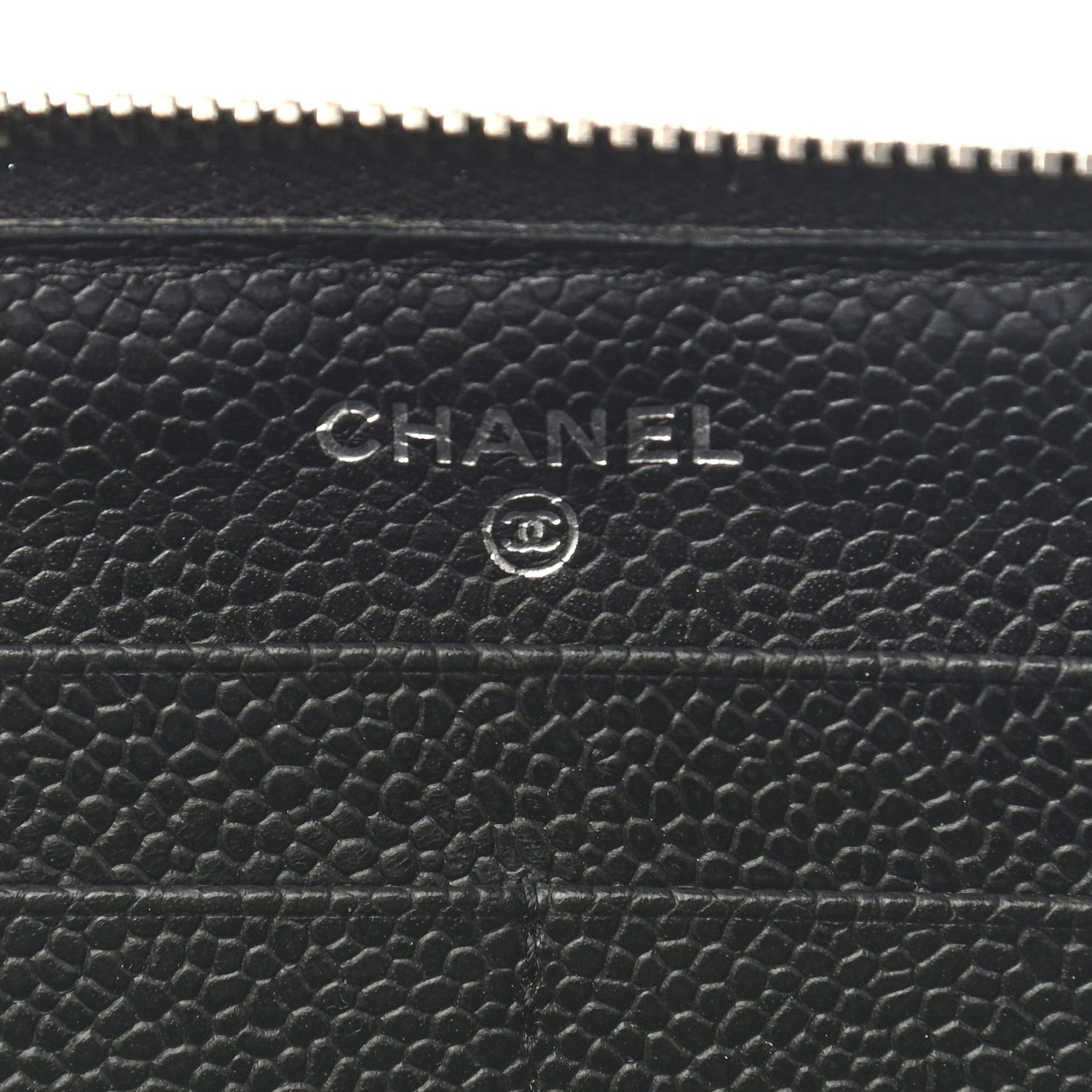 Chanel Caviar Quilted Large Gusset Zip Around Wallet Black 6 of 10