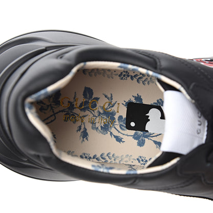 Gucci X MLB Calfskin LA Dodgers Mens Rhyton Sneakers 7 Black 7 of 9