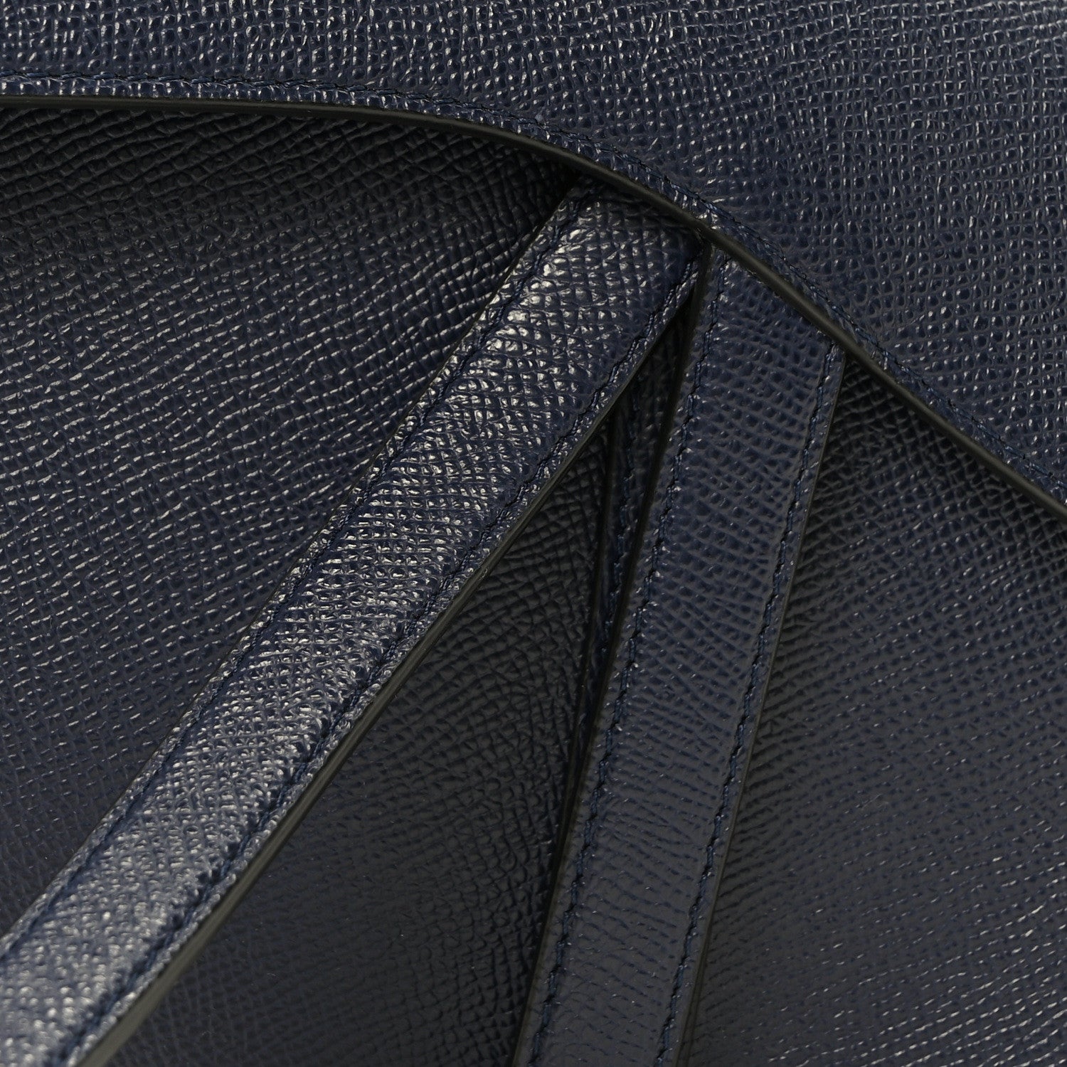 Christian Dior Grained Calfskin Saddle Bag Navy 8 of 10