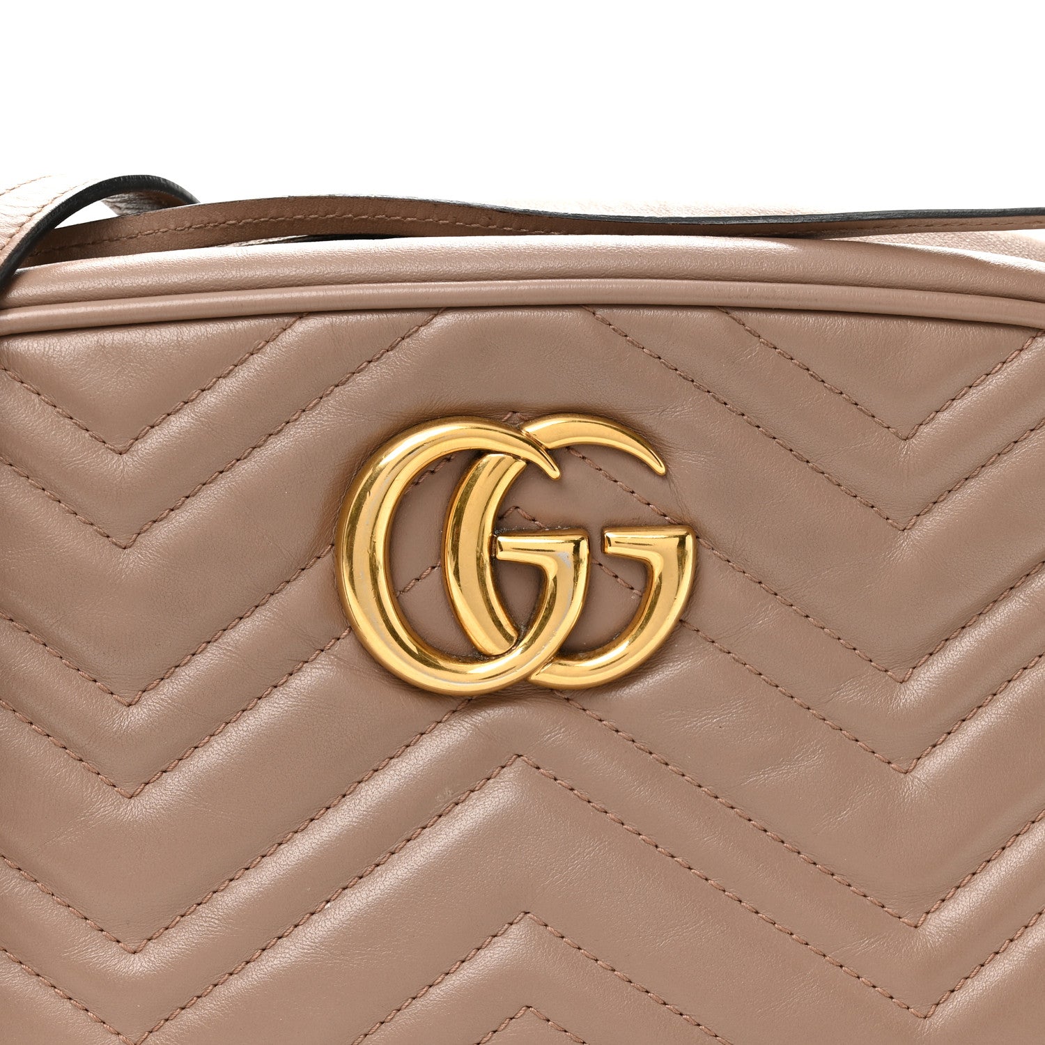 Gucci Calfskin Matelasse Small GG Marmont Chain Shoulder Bag Porcelain Rose 8 of 10