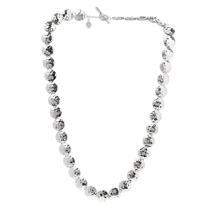 John Hardy Sterling Silver Dot Hammered Link Necklace 3 of 4