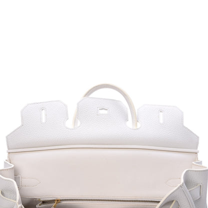 Hermes Taurillon Clemence Birkin 35 White 23 of 45