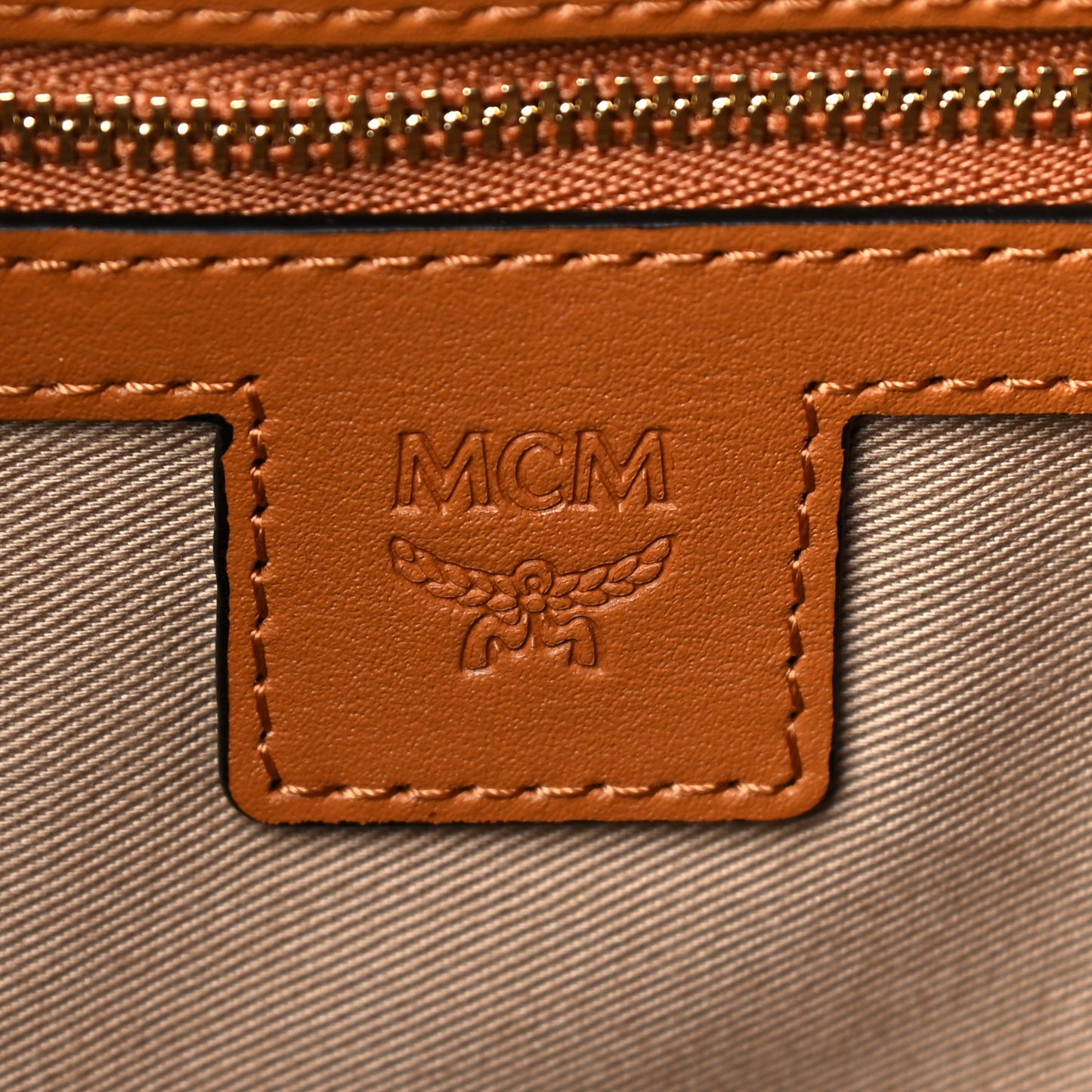 Visetos Medium Boston Bag Cognac