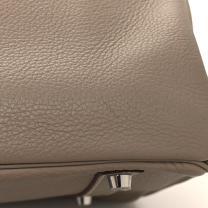 Hermes Taurillon Clemence Swift Tri-Color Birkin 35 Sanguine Gris Tourterelle Moutarde 14 of 15