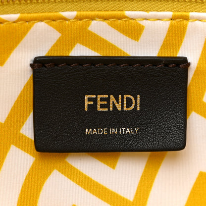 Fendi X SARAH COLEMAN Glazed Canvas Vitello King FF Vertigo Shopping Tote Bag Mimosa White 6 of 20