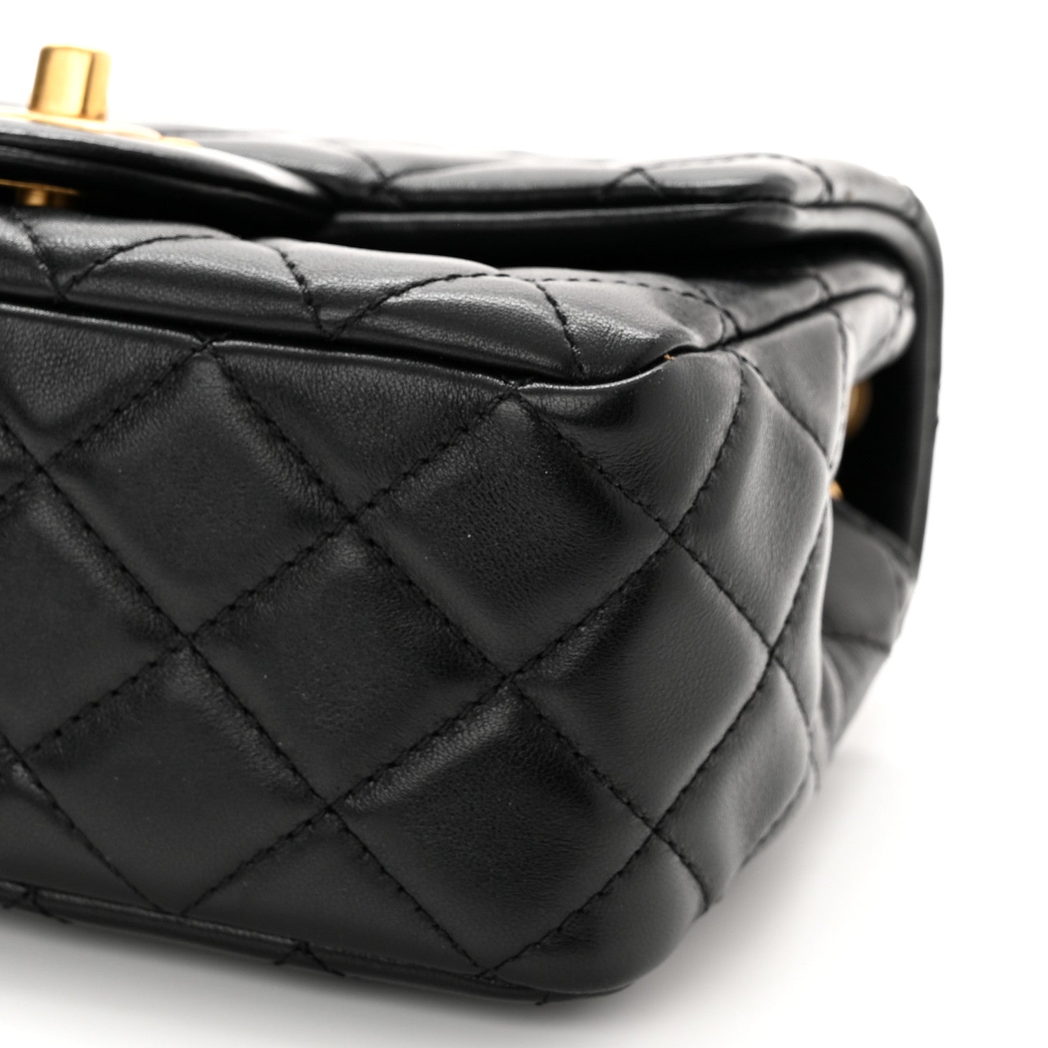 Chanel Lambskin Quilted Mini Pearl Crush Flap Black 18 of 20