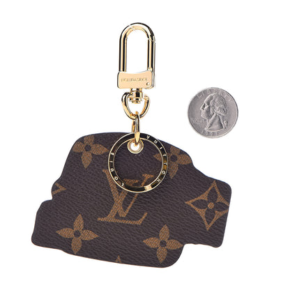 Louis Vuitton Monogram 2019 Christmas Animation Courchevel Bag Charm Key Ring 2 of 3
