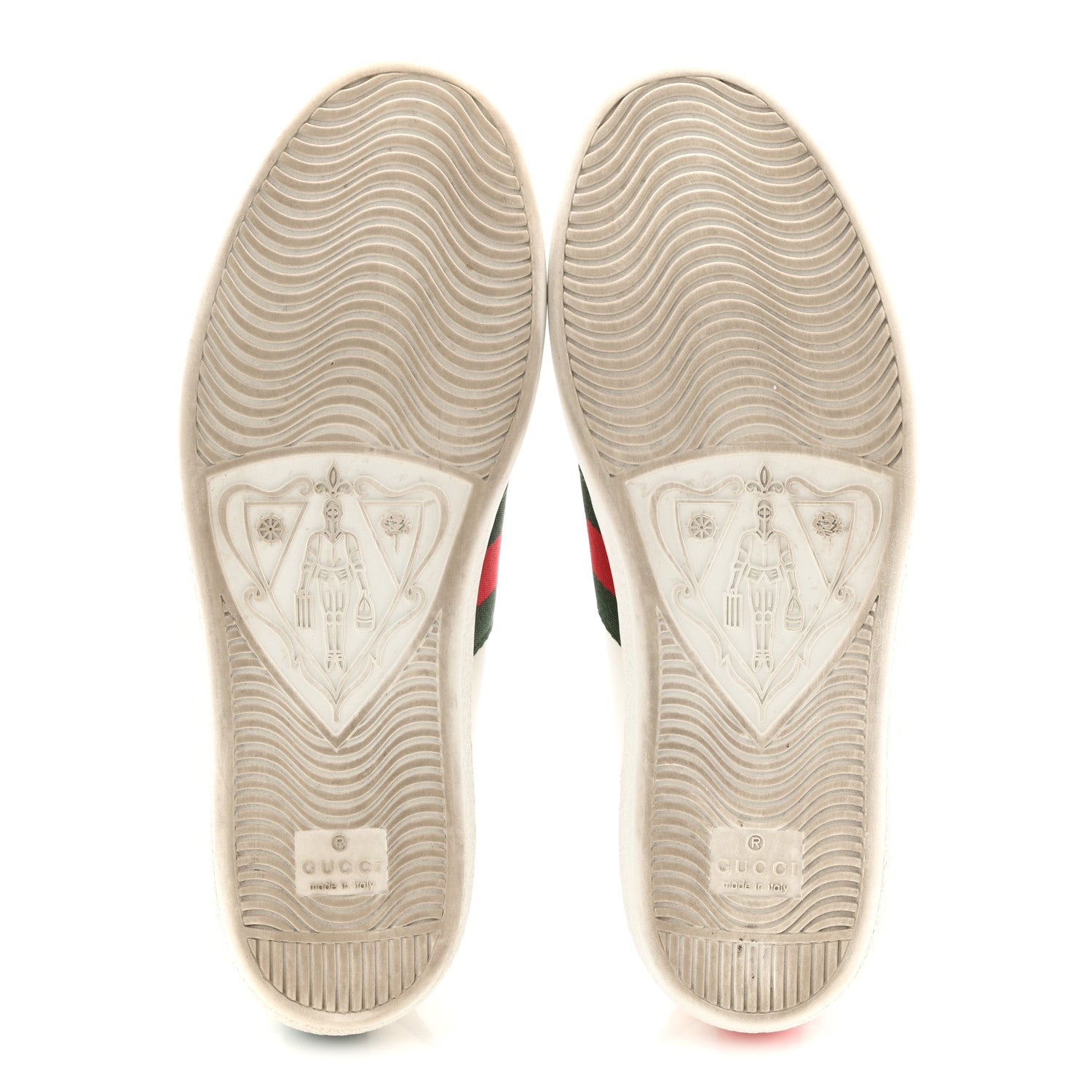 Gucci Calfskin Ayers Bee Embroidered Womens Ace Sneakers 36 White Green 6 of 10