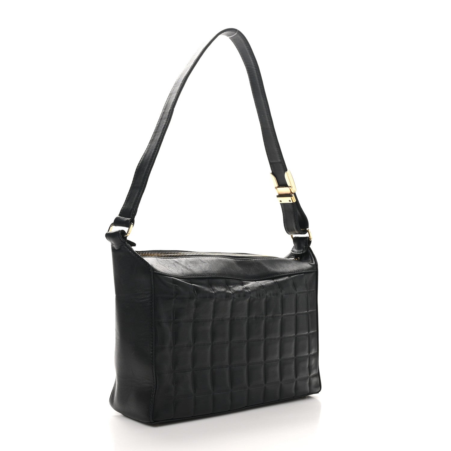 Chanel Lambskin Quilted Medium Chocolate Bar Shoulder Bag Black 3 of 10