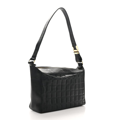 Chanel Lambskin Quilted Medium Chocolate Bar Shoulder Bag Black 3 of 10