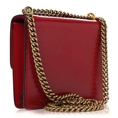 Gucci Knight Calfskin Small GG Marmont Chain Handle Bag Hibiscus Red 3 of 11
