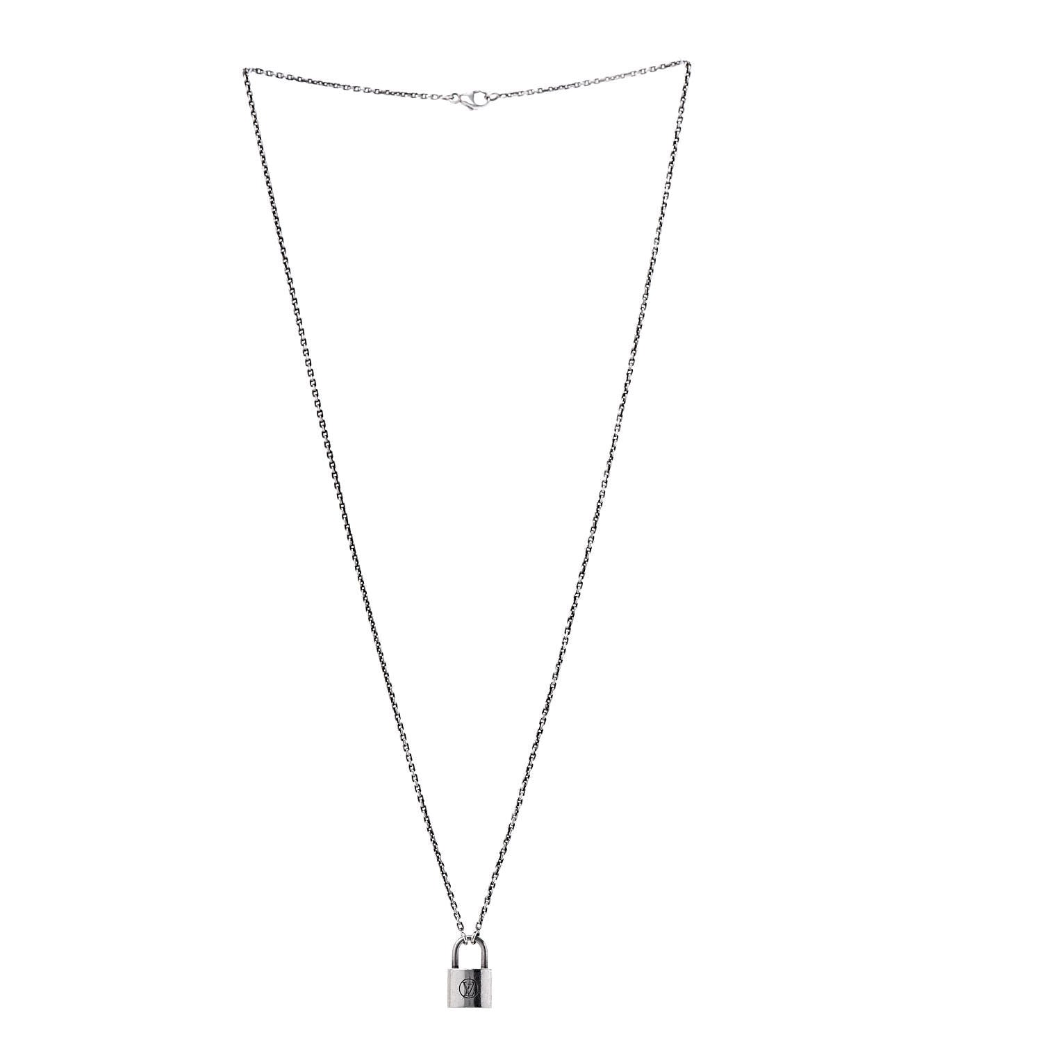 Louis Vuitton Sterling Silver Lockit Necklace 3 of 6