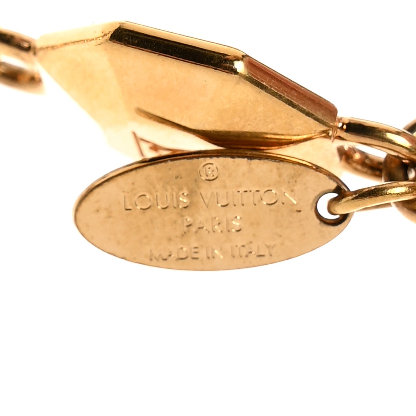 LV Facettes Bag Charm Key Holder Gold