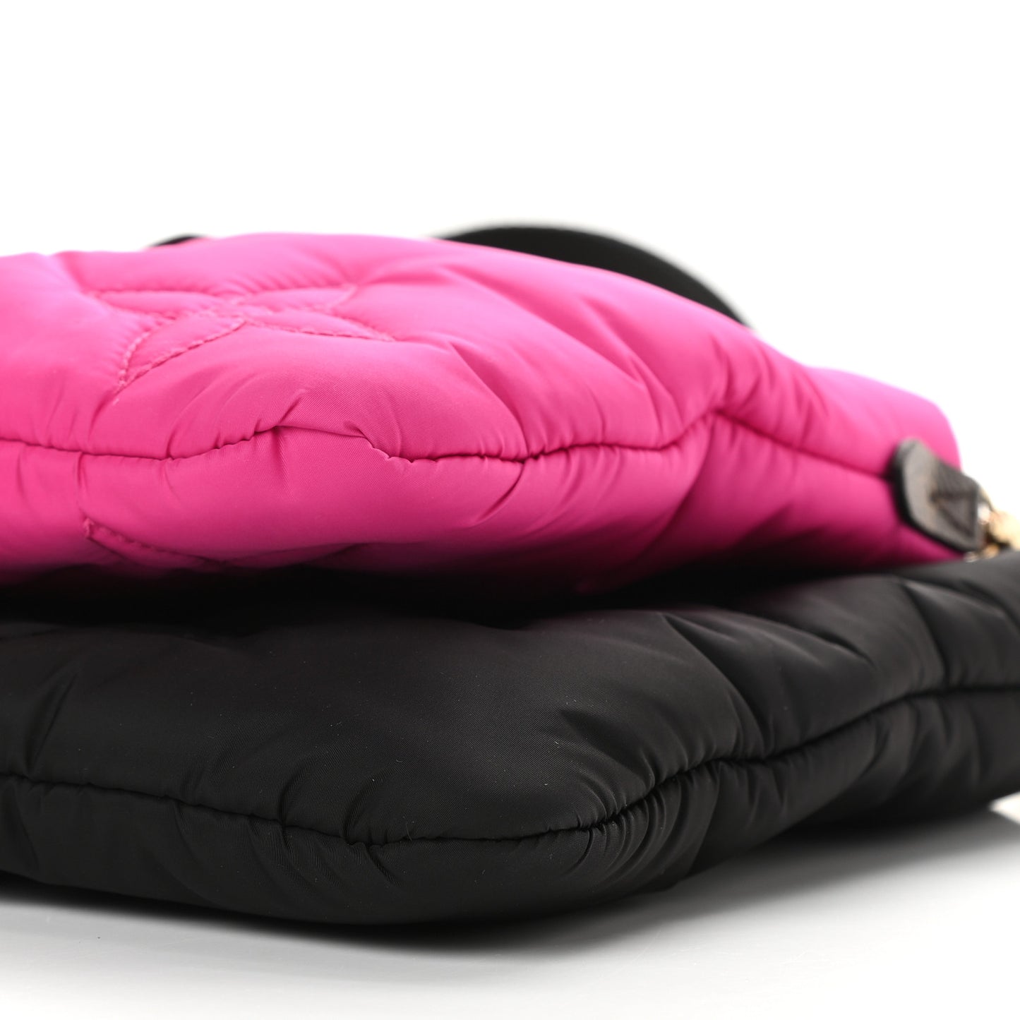 Econyl Monogram Pillow Maxi Multi Pochette Accessories Black Fuchsia