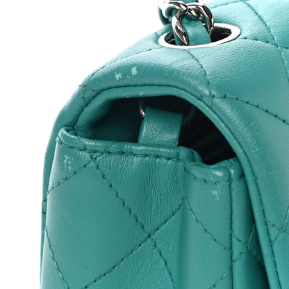 Chanel Lambskin Quilted Mini Rectangular Flap Turquoise 6 of 16