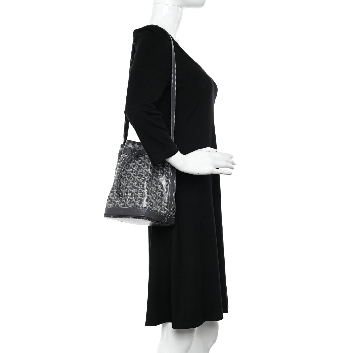 Goyard Goyardine Petit Flot Bucket Bag PM Grey 2 of 8