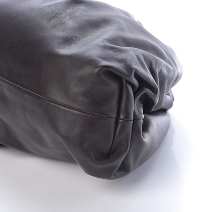 Bottega Veneta Smooth Butter Calf The Pouch Oversized Clutch Fondente 8 of 8