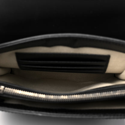 Gucci Calfskin GG Tennis Embossed Messenger Bag Black 4 of 10