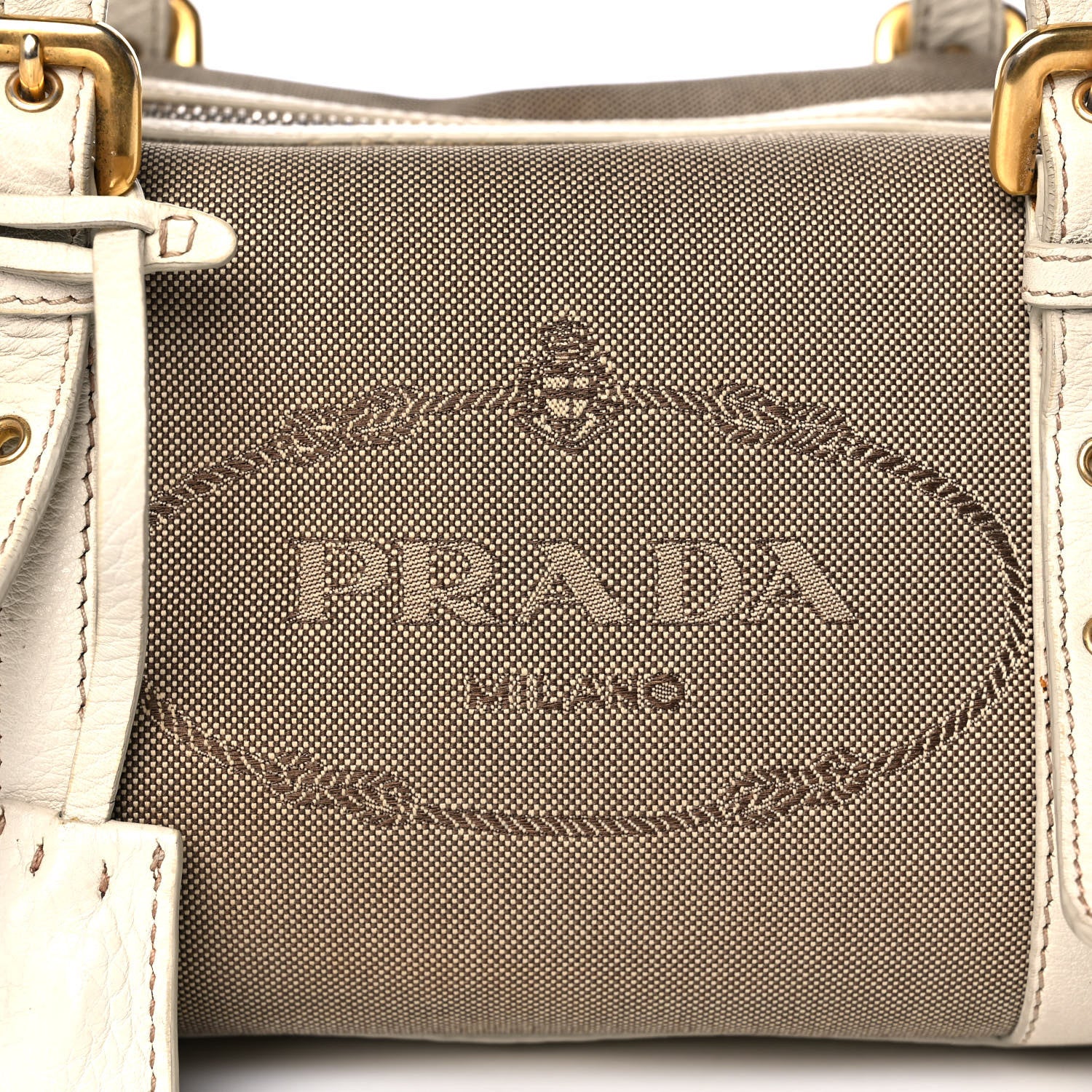 Prada Jacquard Logo Tote Corda Talco 6 of 14