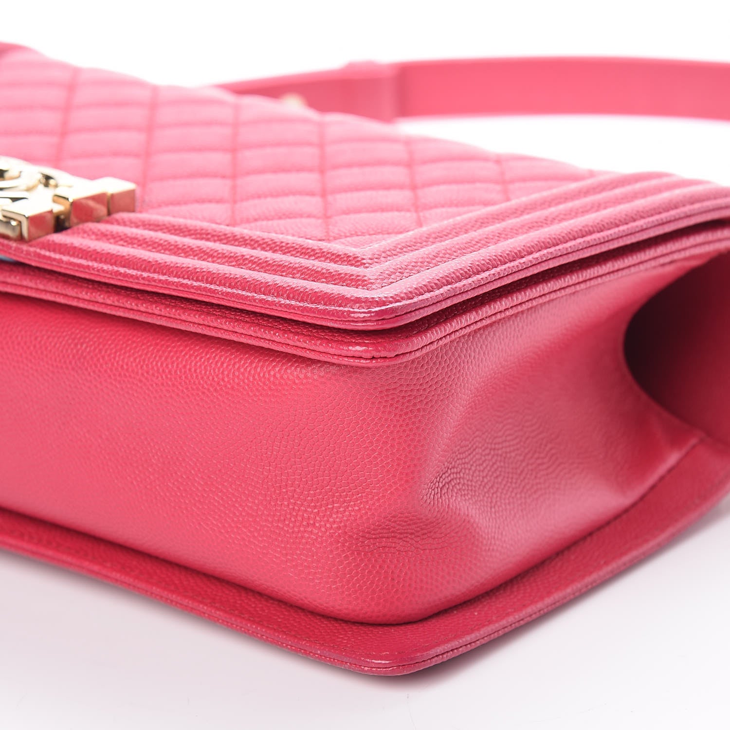 Chanel Caviar Quilted Medium Boy Flap Fuchsia 9 of 9