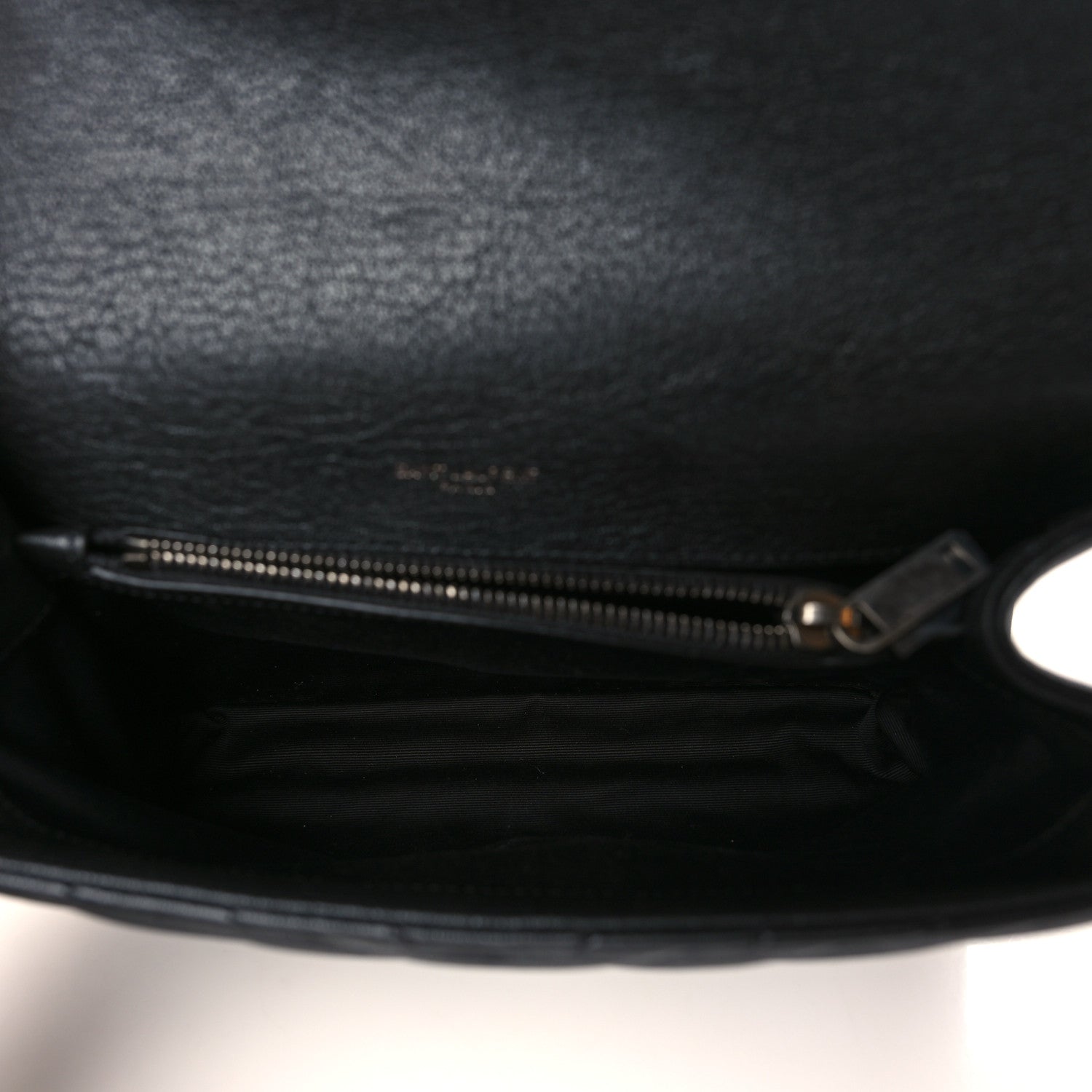 Saint Laurent Sheepskin Matelasse Chevron Monogram Medium College Bag Black 4 of 8
