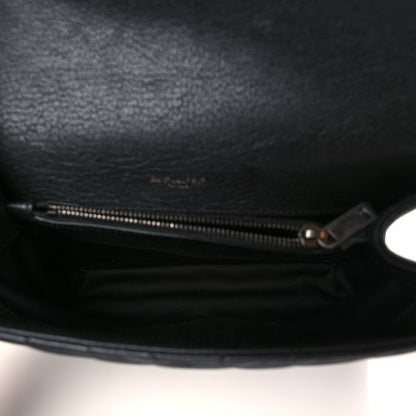 Saint Laurent Sheepskin Matelasse Chevron Monogram Medium College Bag Black 4 of 8