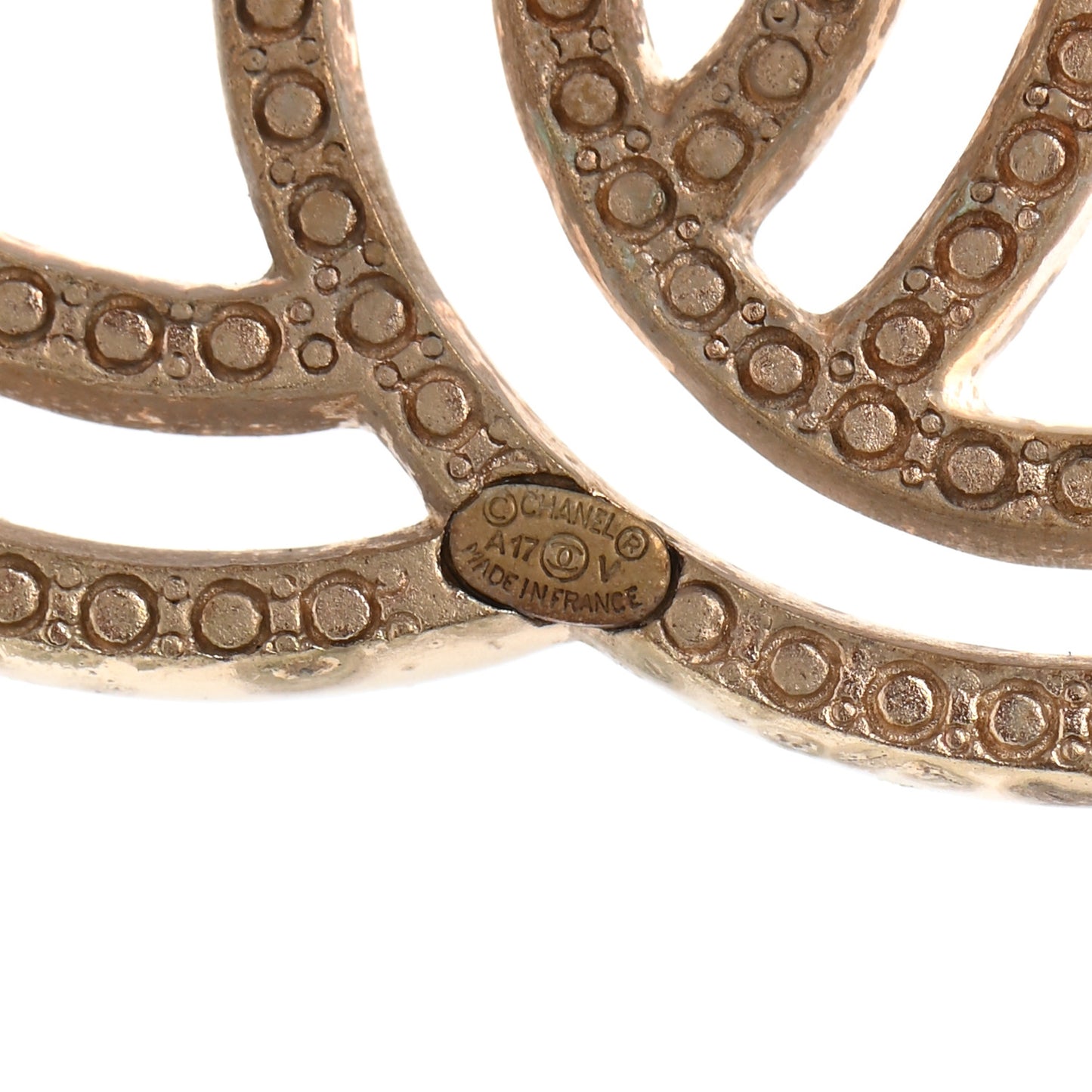 Crystal CC Brooch Gold