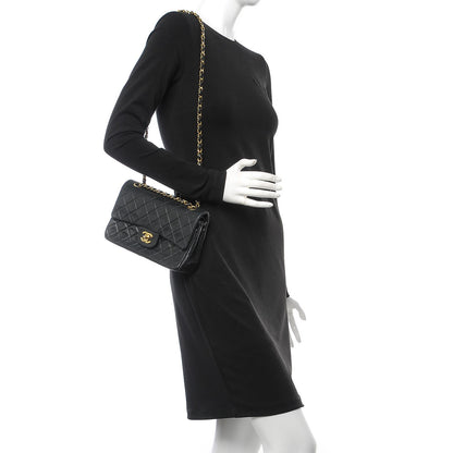 Chanel Lambskin Quilted Small Double Flap Black 3 of 15
