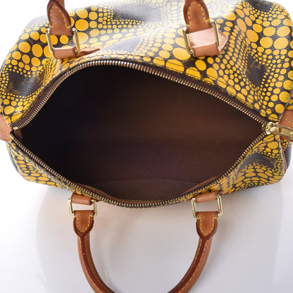 Louis Vuitton Monogram Kusama Town Speedy 30 Yellow 7 of 14