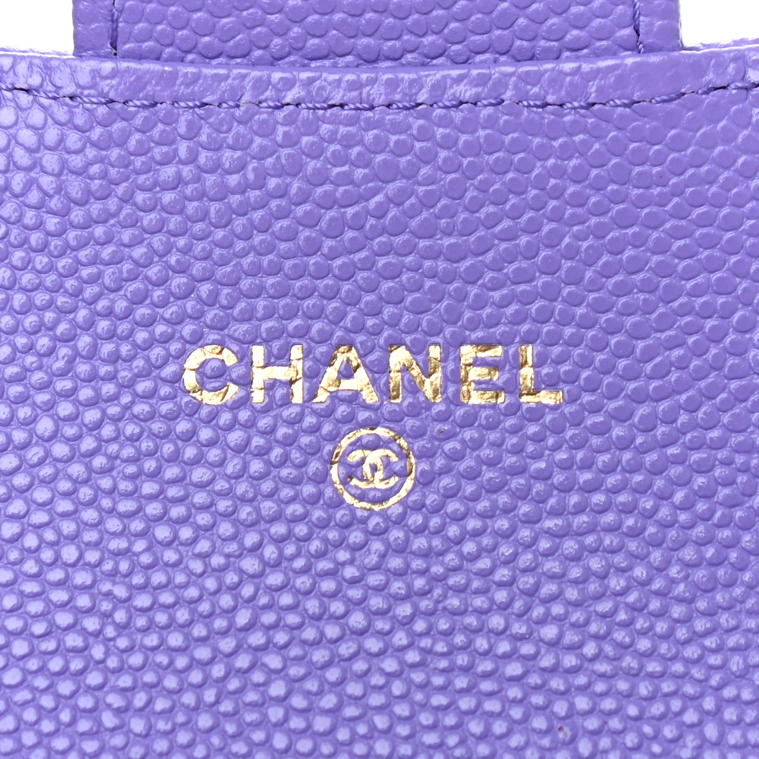Chanel Caviar Quilted Flap Card Holder Wallet Purple 6 of 8