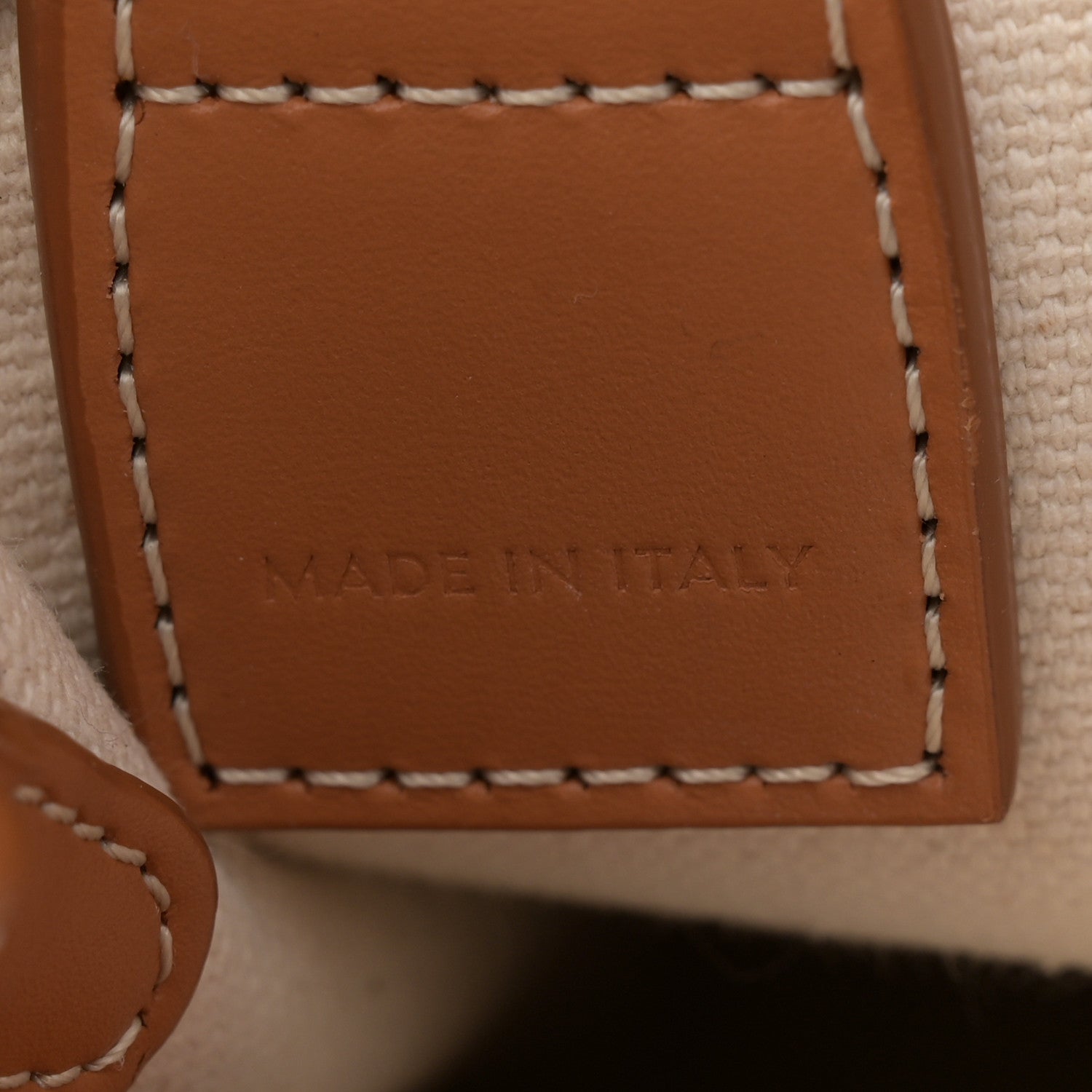 Celine Canvas Calfskin Mini Vertical Cabas Natural Tan 7 of 11