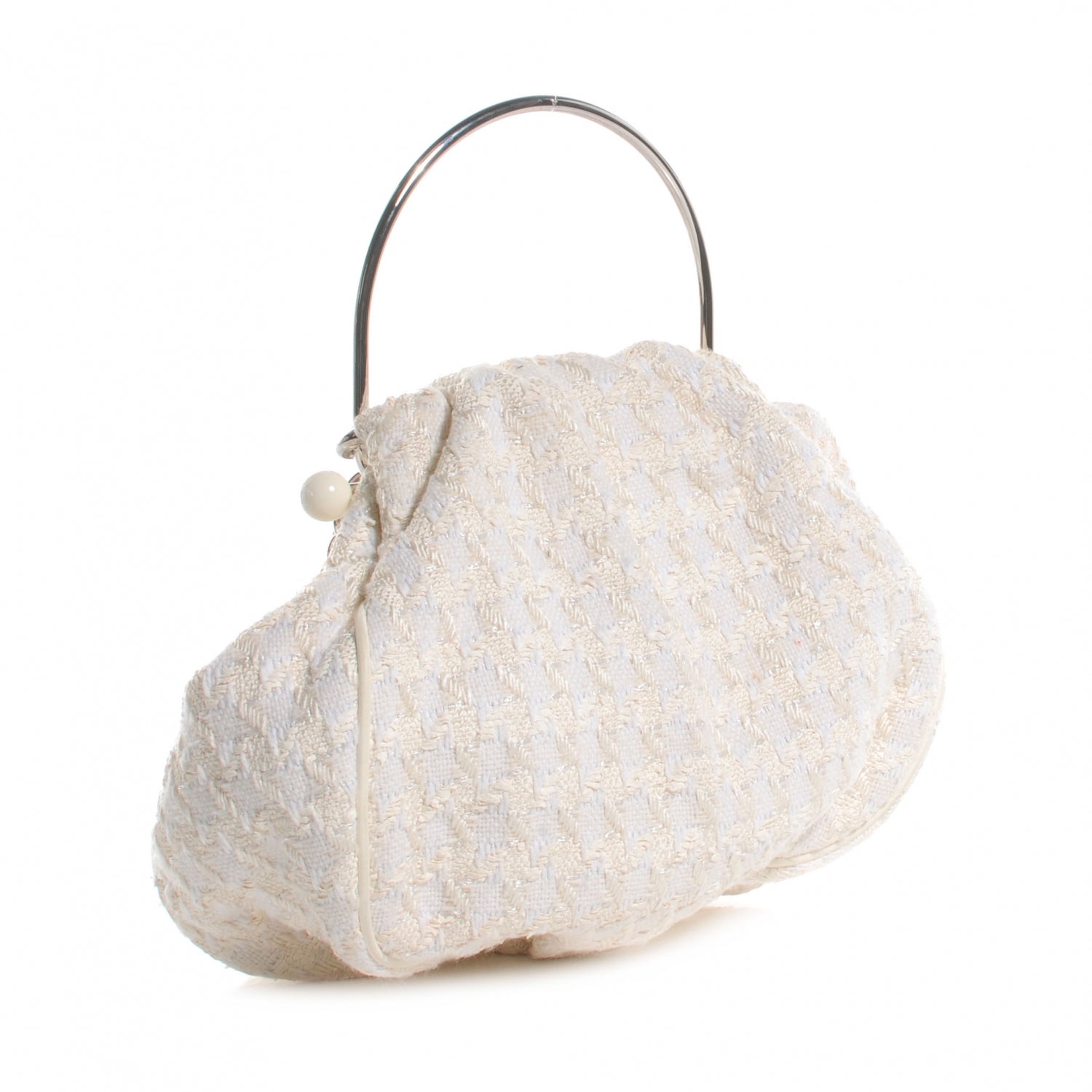 Chanel Tweed Boucle Knitting Bag Ivory 3 of 8