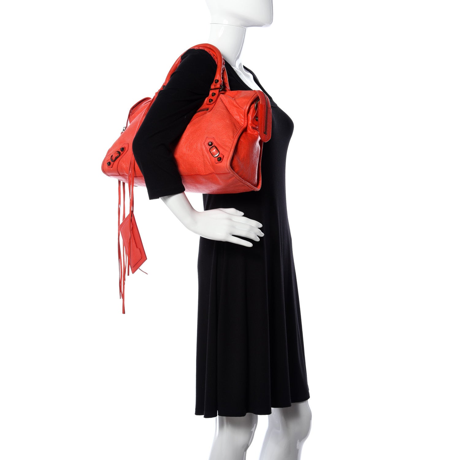 Balenciaga Agneau Classic Hardware City Vermillion 3 of 12